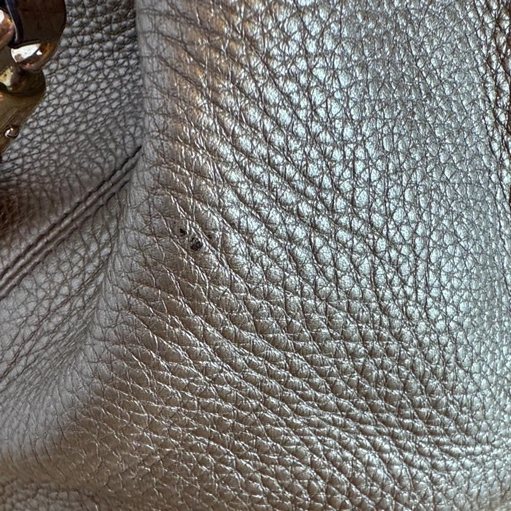 AUTHENTIC Gucci Metallic Gold SoHo Shoulder Bag